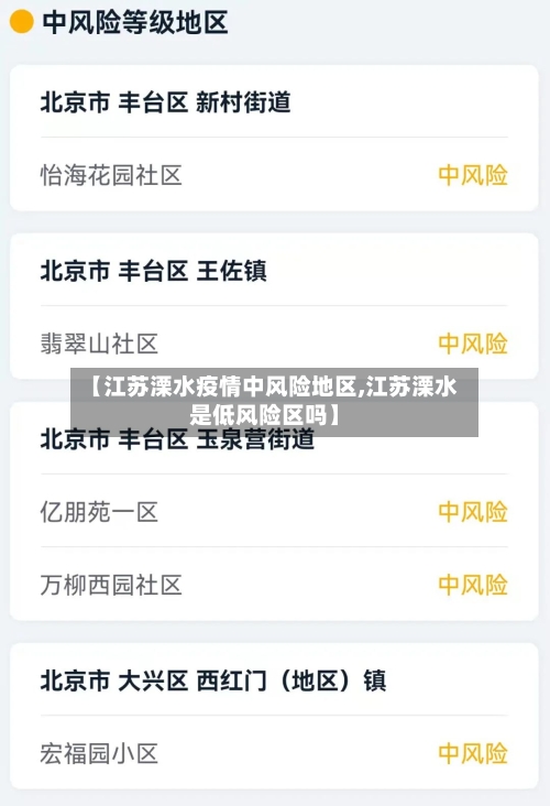 【江苏溧水疫情中风险地区,江苏溧水是低风险区吗】