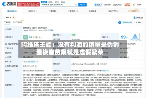 阿维塔王辉：没有利润的销量是伪销量，靠费用战换来的规模是虚假繁荣