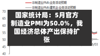 国家统计局：5月官方制造业PMI为50.0%，我国经济总体产出保持扩张-第2张图片