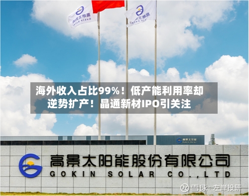 海外收入占比99%!低产能利用率却逆势扩产!晶通新材IPO引关注-第2张图片