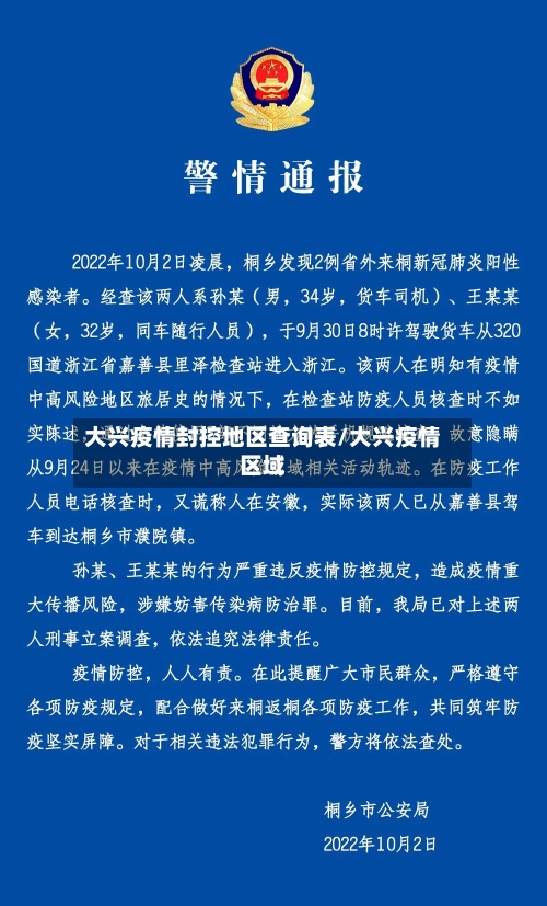 大兴疫情封控地区查询表/大兴疫情区域