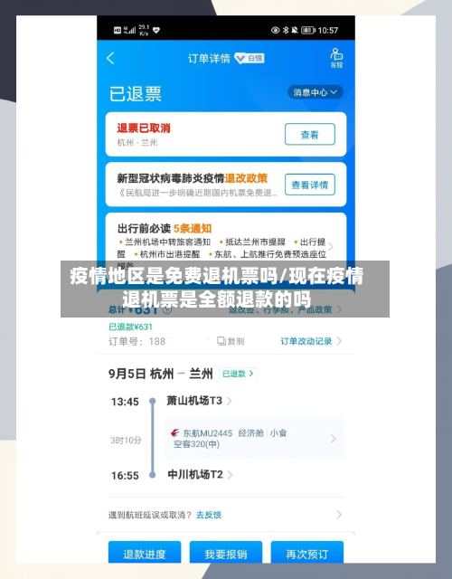 疫情地区是免费退机票吗/现在疫情退机票是全额退款的吗-第3张图片