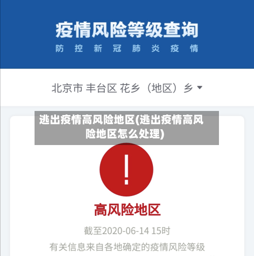 逃出疫情高风险地区(逃出疫情高风险地区怎么处理)-第3张图片