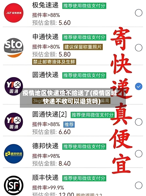 疫情地区快递给不给送了(疫情区域快递不收可以退货吗)