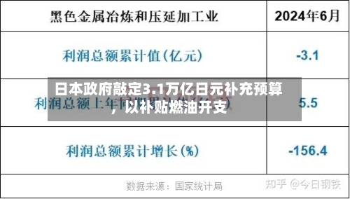 日本政府敲定3.1万亿日元补充预算，以补贴燃油开支-第3张图片