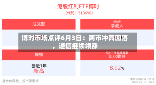 博时市场点评6月3日：两市冲高回落，通信继续领涨-第3张图片