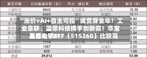 “涨价+AI+自主可控	”或贯穿全年！工业富联、蓝思科技携手创新高！华宝基金电子ETF（515260）比较高上探5.55%-第2张图片