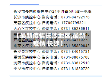 【最新疫情长沙地区,最新疫情 长沙】-第3张图片