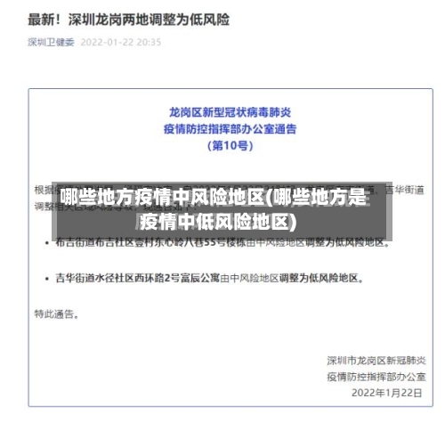 哪些地方疫情中风险地区(哪些地方是疫情中低风险地区)