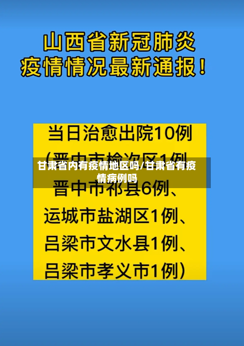 甘肃省内有疫情地区吗/甘肃省有疫情病例吗