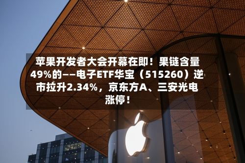 苹果开发者大会开幕在即！果链含量49%的——电子ETF华宝（515260）逆市拉升2.34%，京东方A、三安光电涨停！-第2张图片